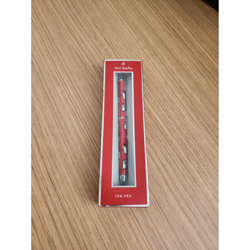 Vera Bradley Ball Point Pen in "Playful Penguins Red" NIB